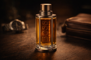 Luxe herengeur in een stijlvolle setting met warme en elegante uitstraling