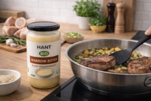 HANT marrow boter van rundbeenmerg als culinair ingrediënt in een keukenomgeving