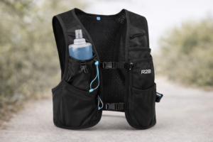 R2B hardloopvest met soft flask drinkfles voor hydratatie tijdens hardlopen