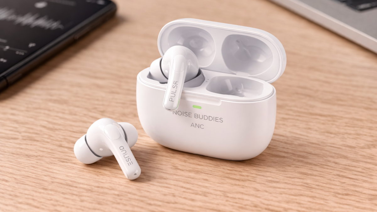 Noise Buddies Pulse draadloze oordopjes met oplaadcase en active noise cancelling
